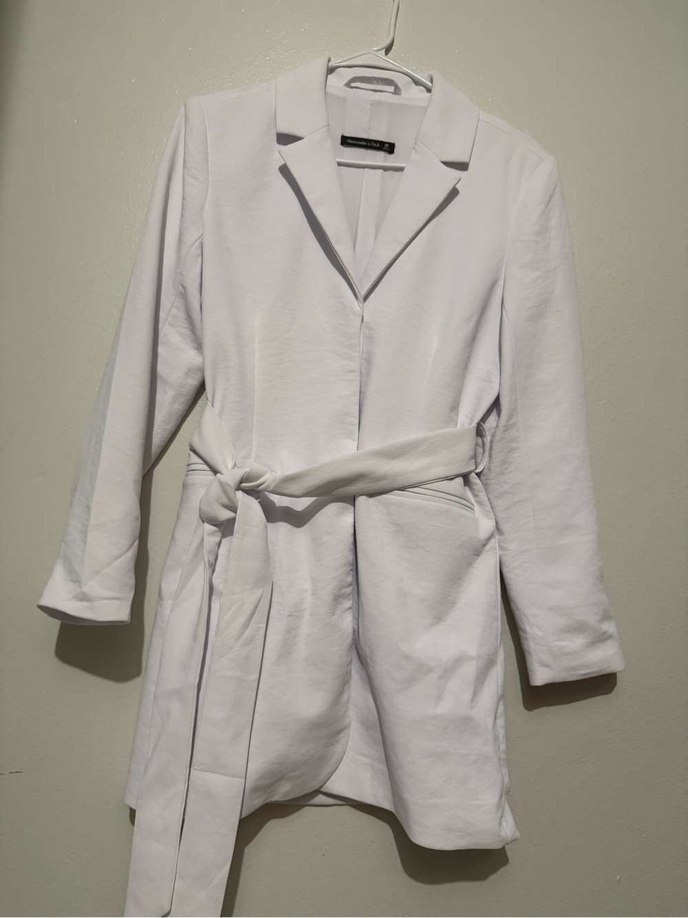 White Belted Women's Blazer